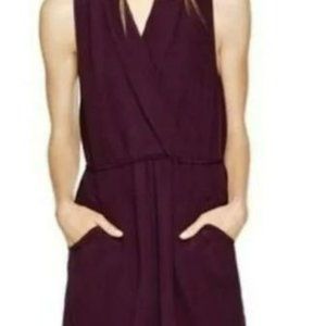 Wilfred Aritzia Sabine Silk Dress - Burgundy Purple XS